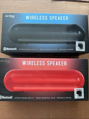 Vibe Wireless Speaker - Black and Red